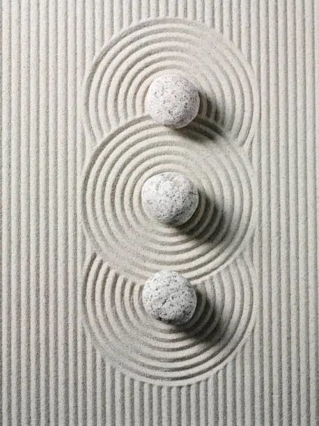 Photo of Three Zen Stones and Circles