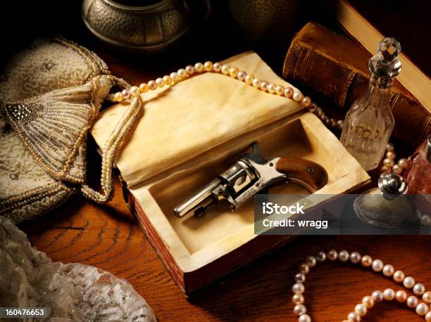 Vintage Themed Image Stock Photo - Download Image Now - Murder Mystery Game, Book, Mystery