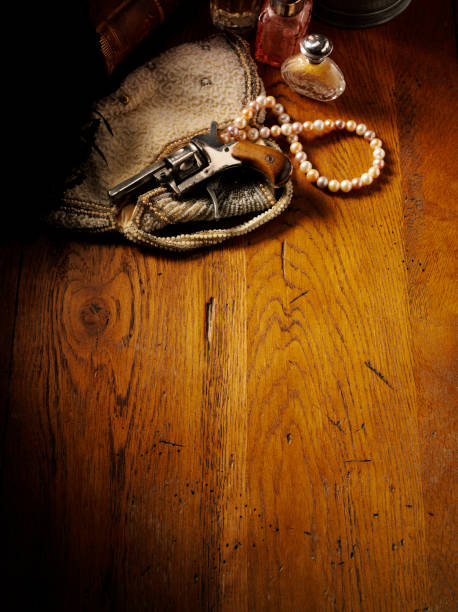 istock Vintage Handbag and Gun 160476802