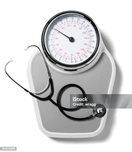 Stethoscope On Bathroom Sacles Stock Photo - Download Image Now - Balance, Bathroom Scale, Body Conscious