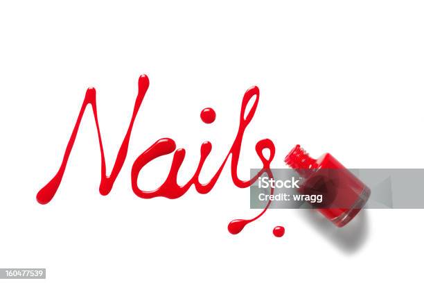 Nail Varnish In The Word Nails Stock Photo - Download Image Now - Beauty, Beauty Product, Cut Out