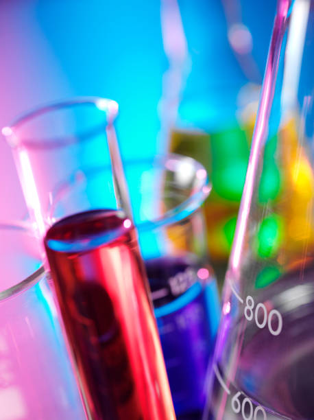 Sterile laboratory test tubes in test tube rack