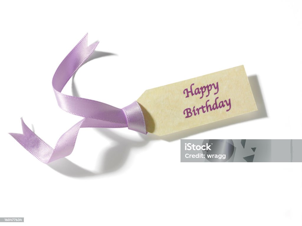 Etichetta di buon compleanno isolato - Foto stock royalty-free di Carta