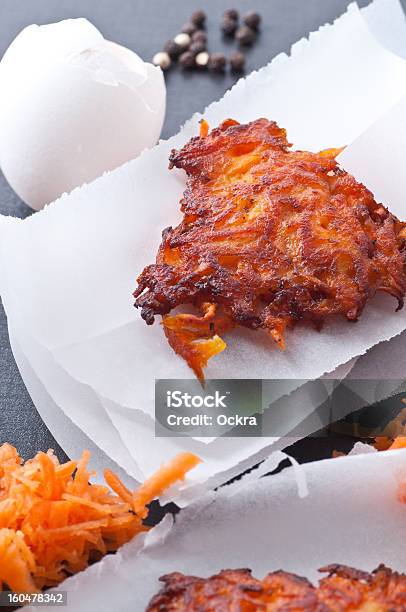 Carrot Pancakes Stock Photo - Download Image Now - Carrot, Food, Fried