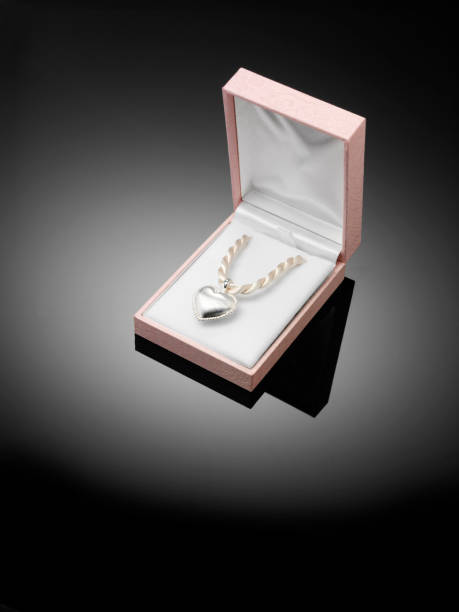 istock Jewellery Box with a Heart Pendant 160478431