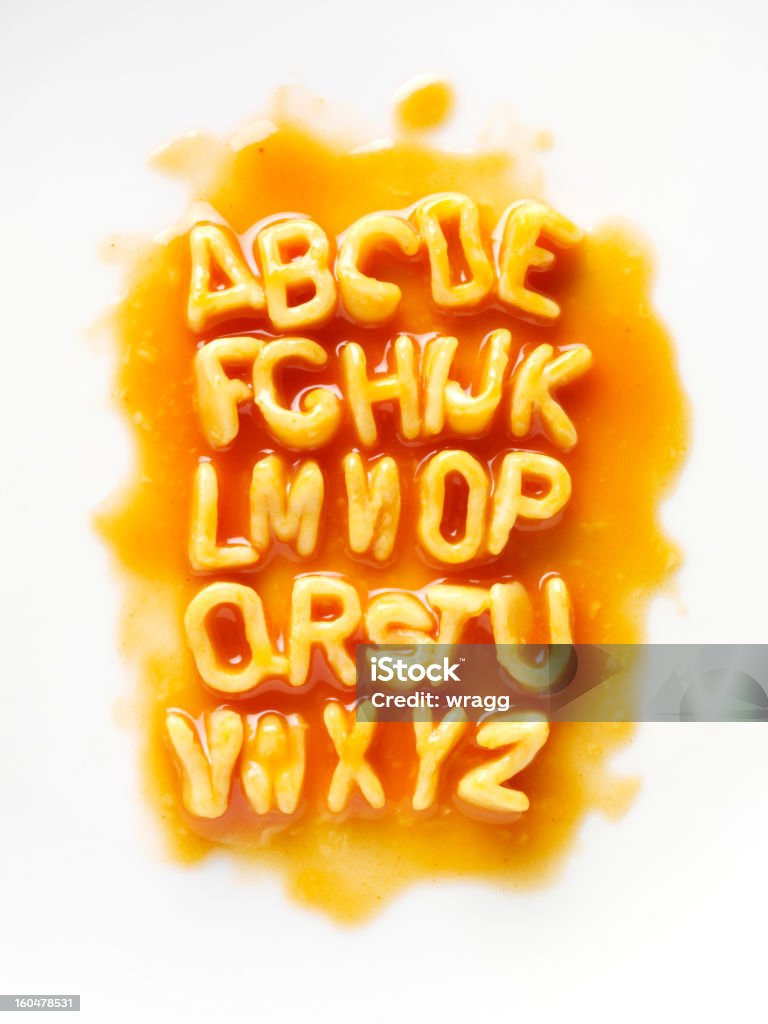 ABC in spaghetti - Lizenzfrei Alphabet Stock-Foto