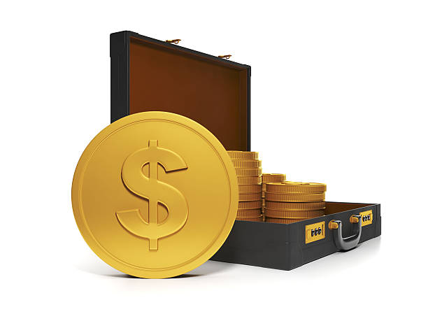 istock Group and a bag of gold coins 160479931