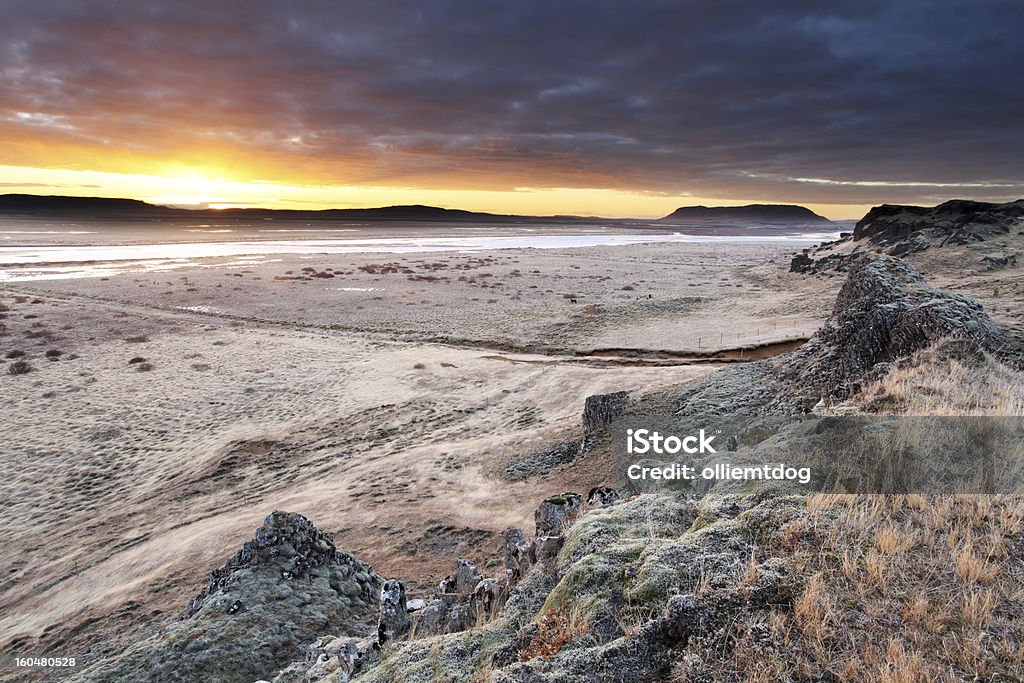 Южный Исландия sunrise - Стоковые фото Без людей роялти-фри