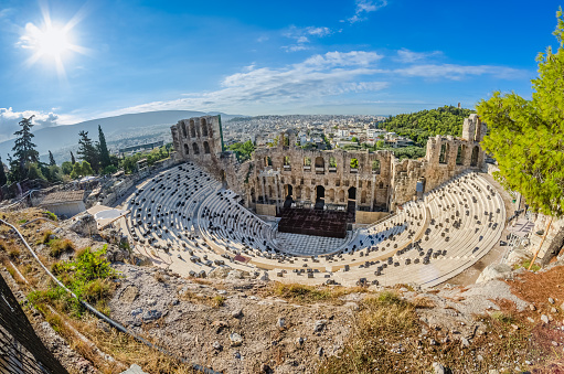 ancient theater in Acropolis Greece, Athnes