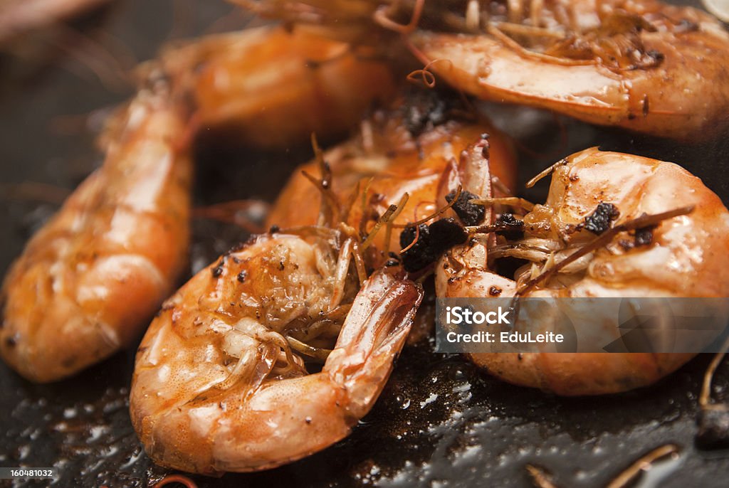 Crevettes grillées - Photo de Cuisiner libre de droits