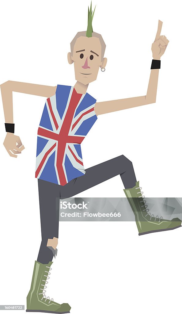 Punk mit einem Union-Jack-Hemd - Lizenzfrei Britische Flagge Vektorgrafik