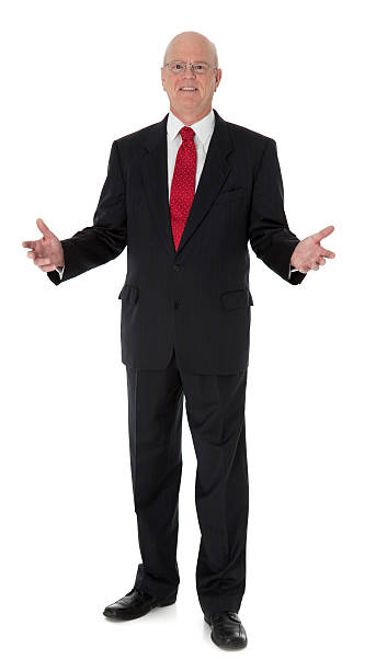 Mature Businessman on White stock photo