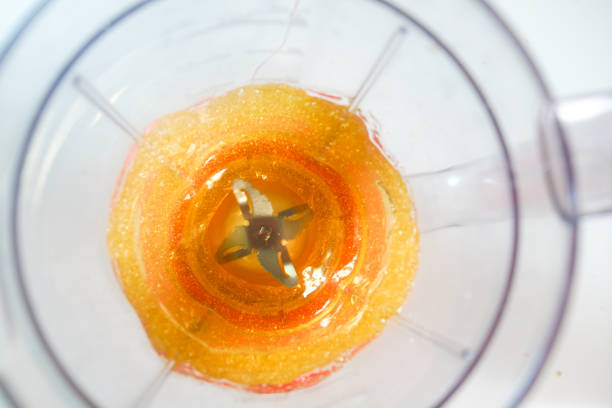 honey in the food processor view from above