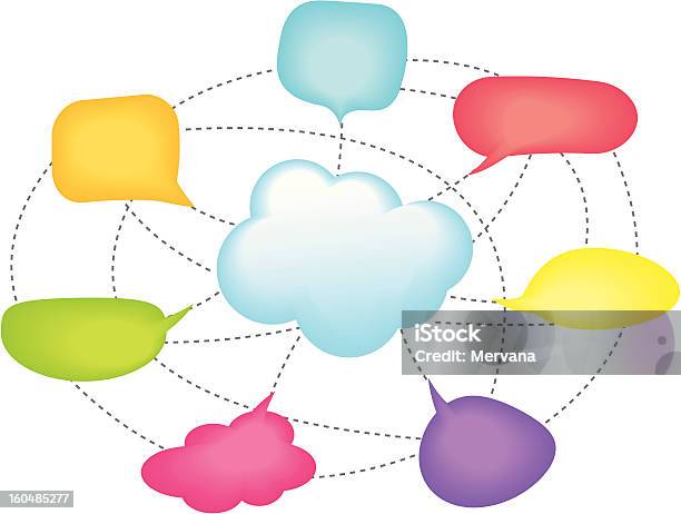 Concetto Di Cloud Computing - Immagini vettoriali stock e altre immagini di Arte, Cultura e Spettacolo - Arte, Cultura e Spettacolo, Attrezzatura informatica, Cloud computing