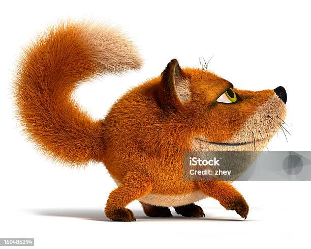 Little Fox Stock Photo - Download Image Now - Fox, Tail, Cartoon