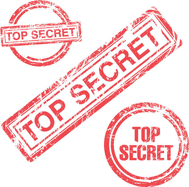 illustrations, cliparts, dessins animés et icônes de top secret stamp collection - spy secrecy top secret mystery