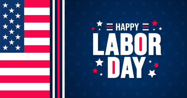 usa happy labor day background, banner, placard, card, and poster design template with text inscription and standard color. vector illustration. usa happy labor day background desgin template. Holiday concept. background, banner, placard, card, and poster design template with text inscription and standard color. vector illustration. labor day stock illustrations