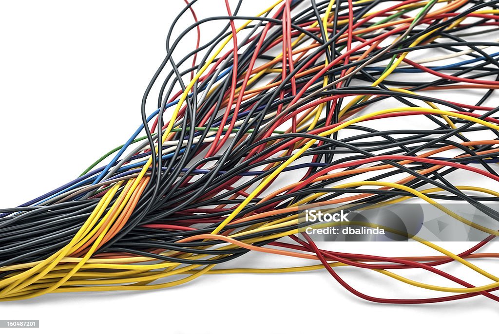 Colores de cables - Foto de stock de Cable de ordenador libre de derechos