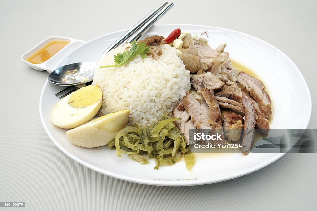 Estofado de carne de cerdo con arroz - Foto de stock de Alimento libre de derechos