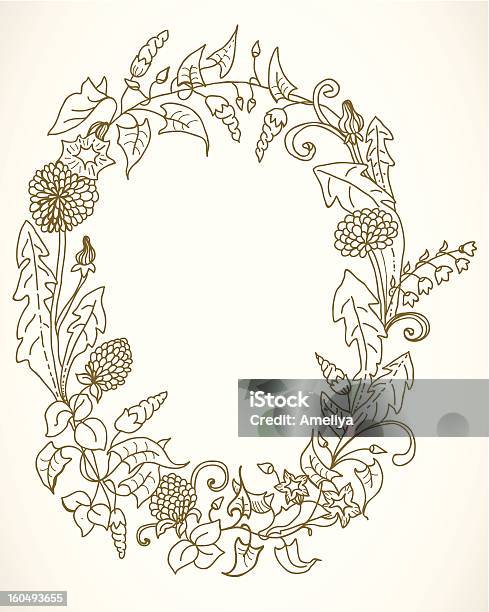 Selvagem Coroa De Flores - Arte vetorial de stock e mais imagens de Computação Gráfica - Computação Gráfica, Dente-de-leão, Flor