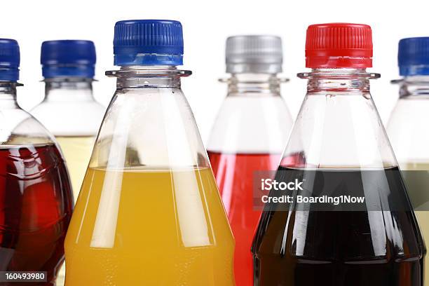 Different Bottles With Soda Stock Photo - Download Image Now - Soda Bottle, Cut Out, No People