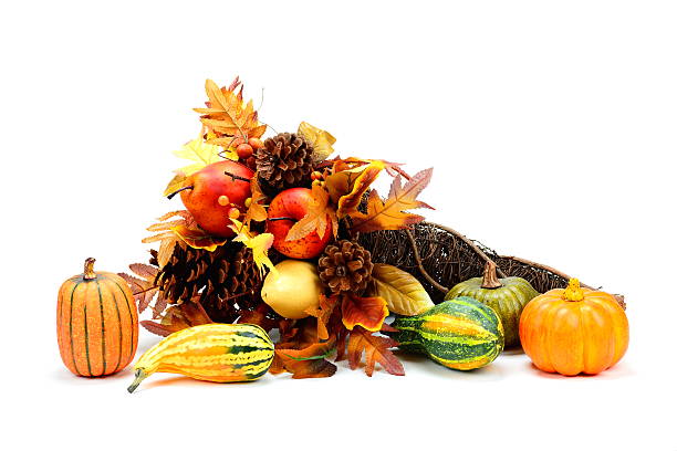 istock Autumn decoration Isolated on white 160494506