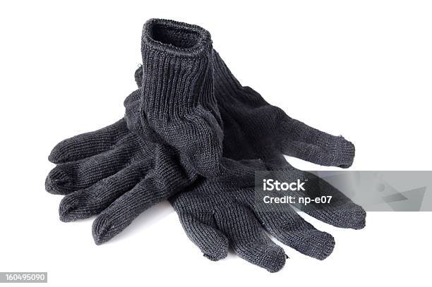 Schwarzer Textilstoff Handschuhe Stockfoto und mehr Bilder von Arbeitshandschuh - Arbeitshandschuh, Arbeitssicherheit, Ausrüstung und Geräte