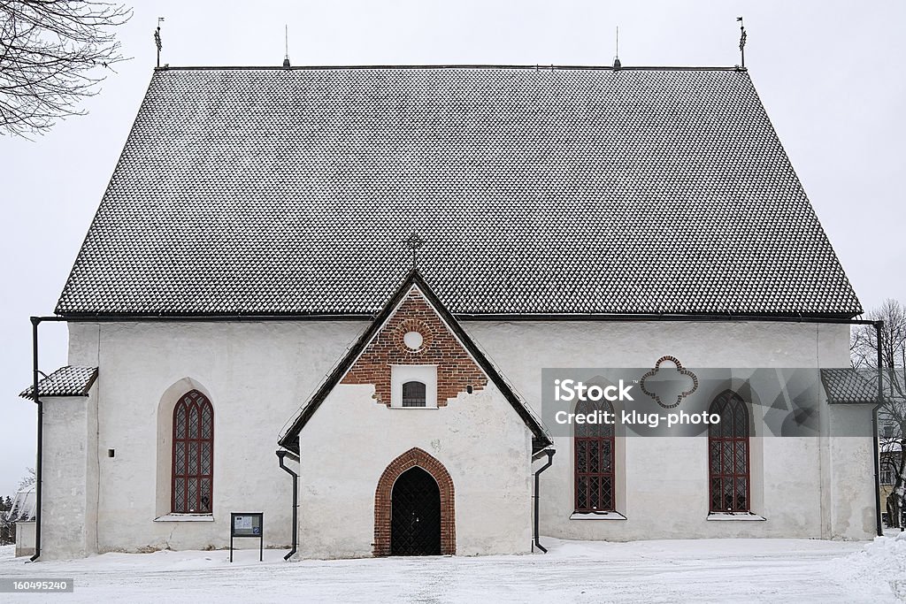 Porvoo catedral en invierno, Finlandia - Foto de stock de Aire libre libre de derechos