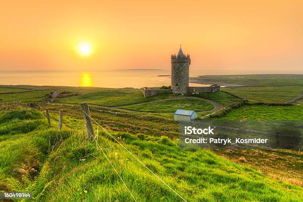 Coast Of Co Clare At Sunset In Ireland Stock Photo - Download Image Now - Castle, County Clare, Celtic Style