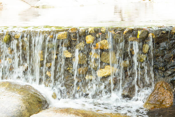 Water seen in sunshine on a sunny day in Rasiglia in Umbria