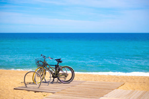 istock Beautiful Beach and Clear Blue Sea: A Stunning Coastal View 1605024042