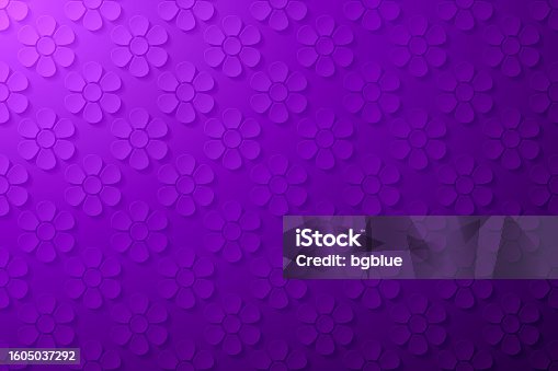 istock Abstract purple background - Flower pattern 1605037292
