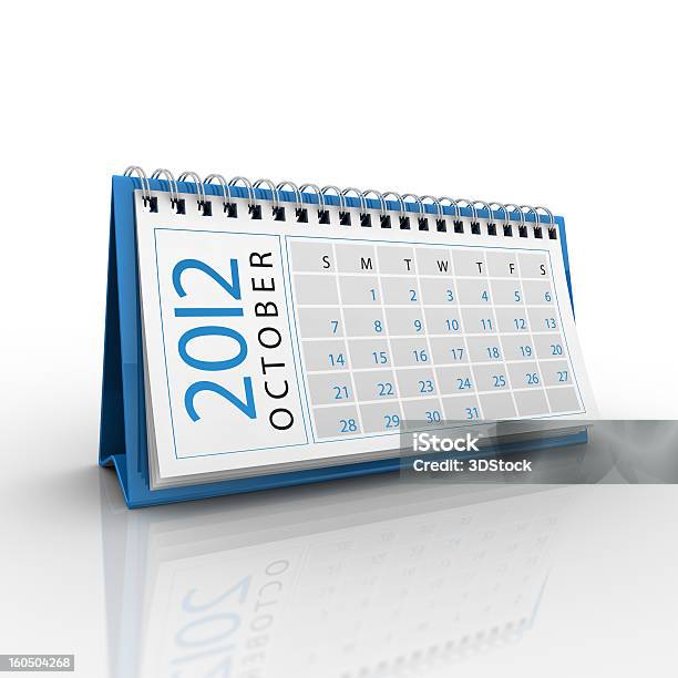 Oktober 2012kalender Stockfoto und mehr Bilder von 2012 - 2012, Aktenordner, Bilderrahmen