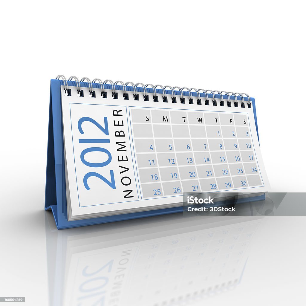 Calendário de Novembro de 2012 - Royalty-free 2012 Foto de stock