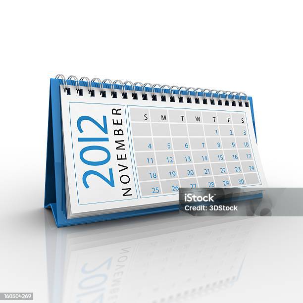 Calendário De Novembro De 2012 - Fotografias de stock e mais imagens de 2012 - 2012, Agenda Pessoal, Ano novo