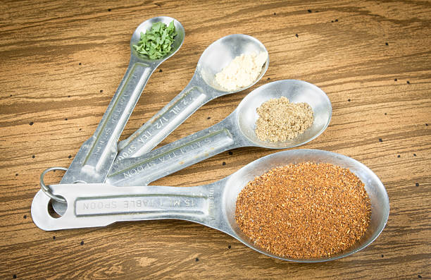 istock Spices In Spoons On Wooden Background 160507092