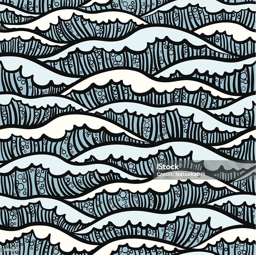 Line Pattern Sea Seamless Sea Pattern With Waves Stock Illustration - Download Image Now ...