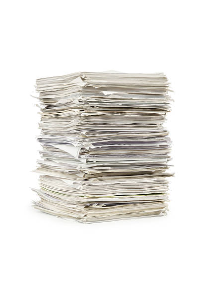 istock Pile of papers on white 160510144