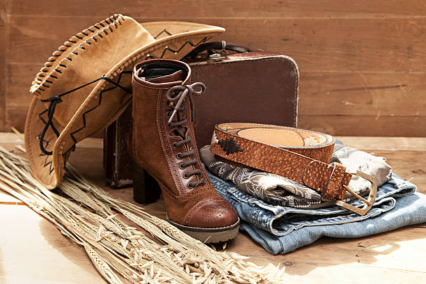 istock Still life with Cowboy hat and boot 160512267