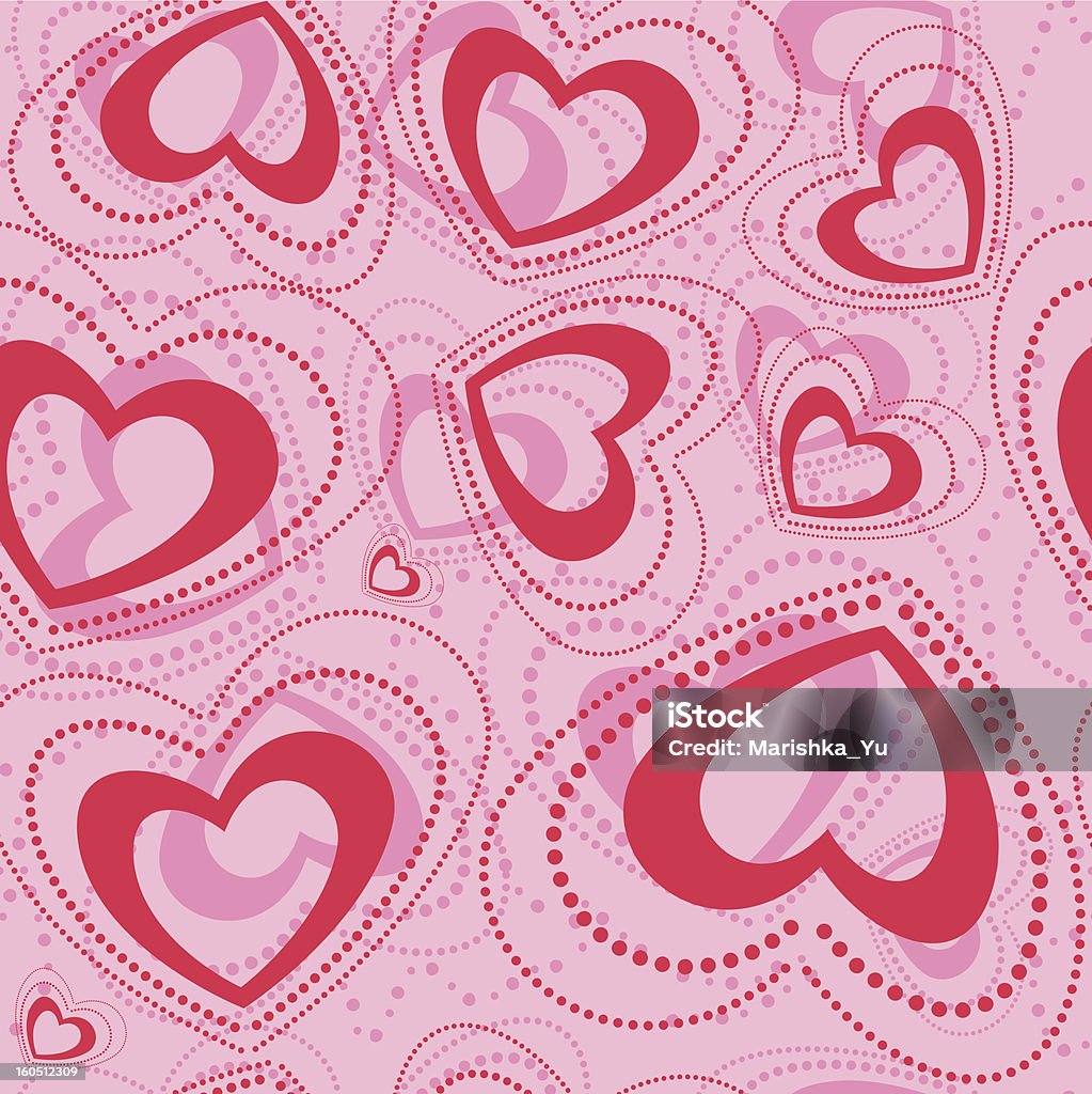 seamless pattern with hearts - Векторная графика Без людей роялти-фри