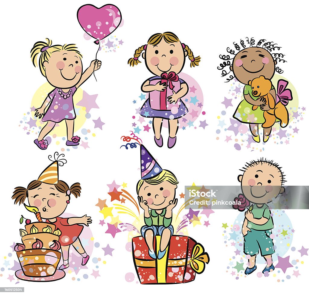 Enfants célébrant Illustration - clipart vectoriel de Amour libre de droits