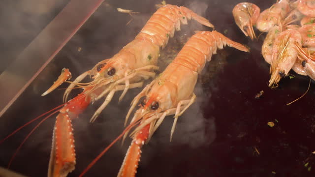 Chef cooking Norway lobster