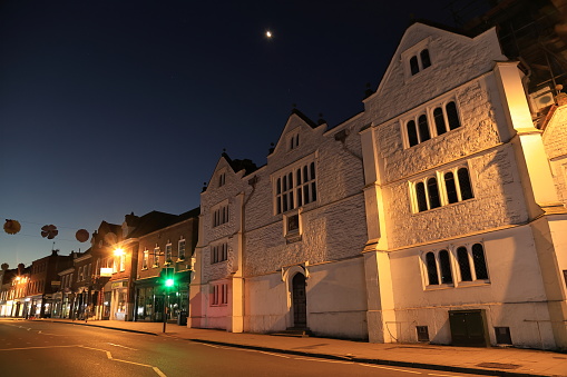 Royal Grammar School Old Building  at night Guildford Surrey England Europe