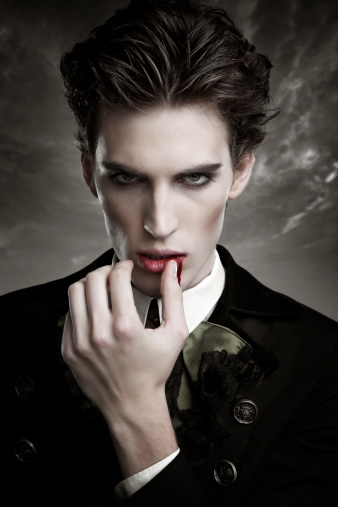 Portrait of a Vampire. Halloween theme. 