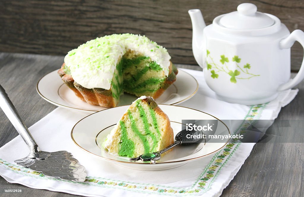 White and green zebra-Kuchen - Lizenzfrei Aufschlagen - Sport Stock-Foto