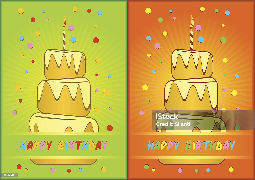 Grußkarte happy birthday. - Lizenzfrei Bildhintergrund Vektorgrafik