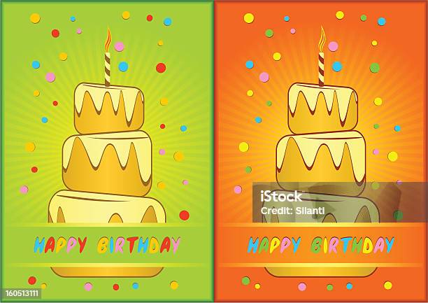 Grußkarte Happy Birthday Stock Vektor Art und mehr Bilder von Bildhintergrund - Bildhintergrund, Bunt - Farbton, Dekoration