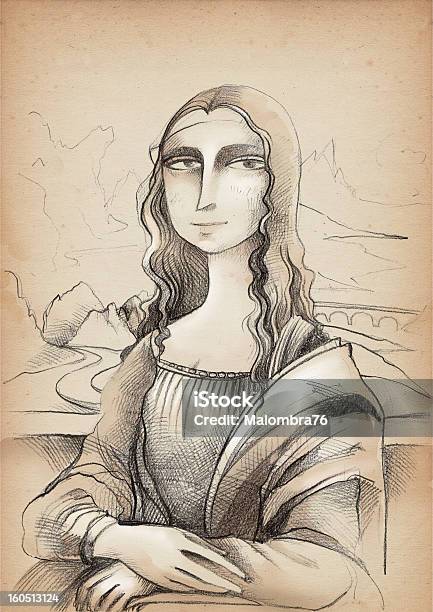 Ilustración de La Gioconda y más Vectores Libres de Derechos de Homenaje a Mona Lisa - Homenaje a Mona Lisa, Leonardo Da Vinci, Museo del Louvre