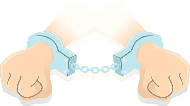 Vector illustration of handcuffs