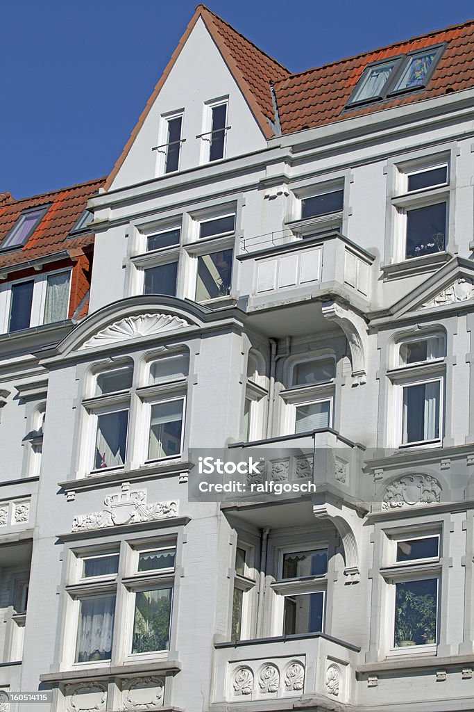 Facciata di un edificio apartement a Kiel, Germania - Foto stock royalty-free di Architettura